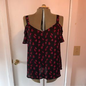 Floral Cold Shoulder Top